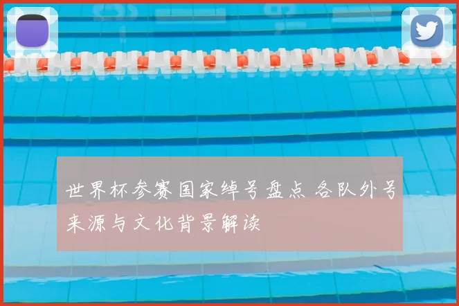 世界杯参赛国家绰号盘点 各队外号来源与文化背景解读